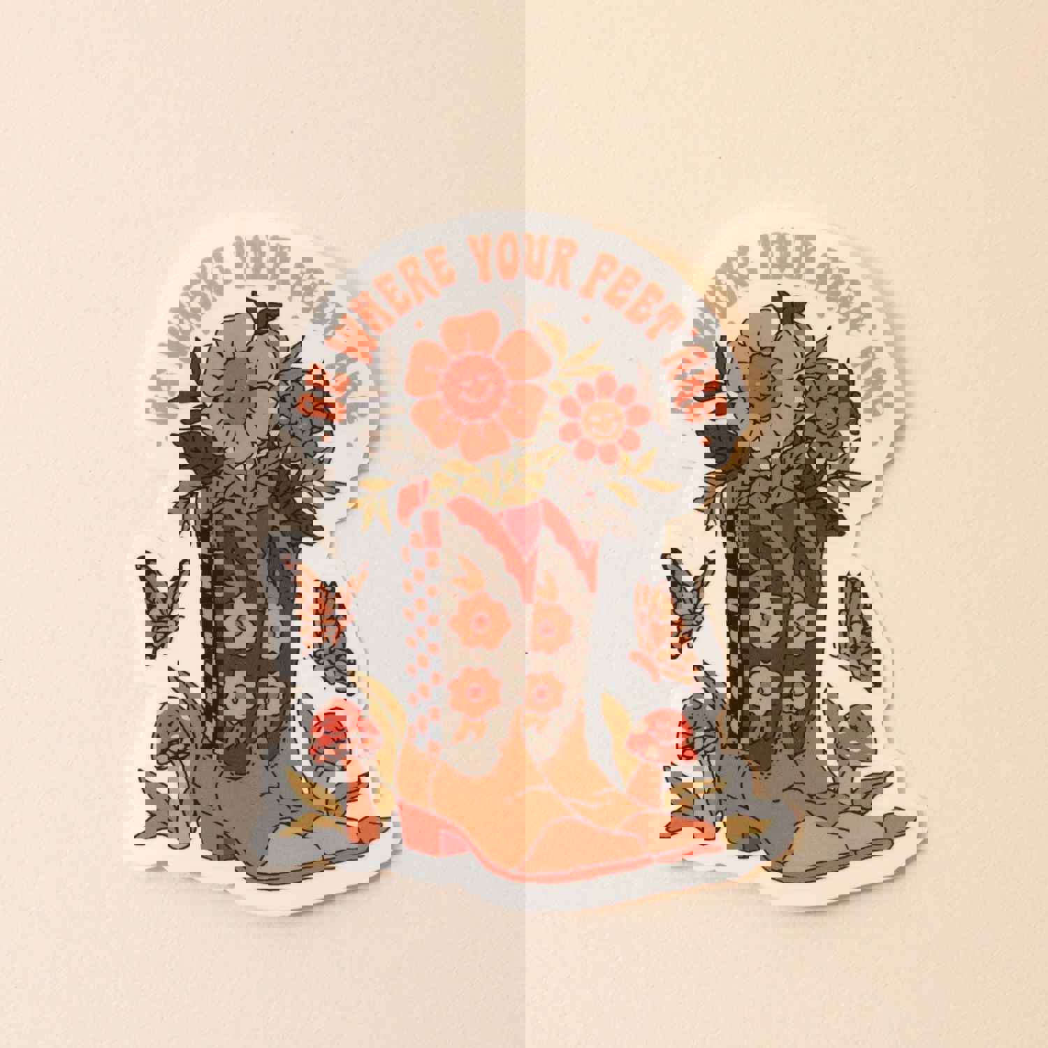 Cowgirl Boot Sticker - Embrace the Western Spirit