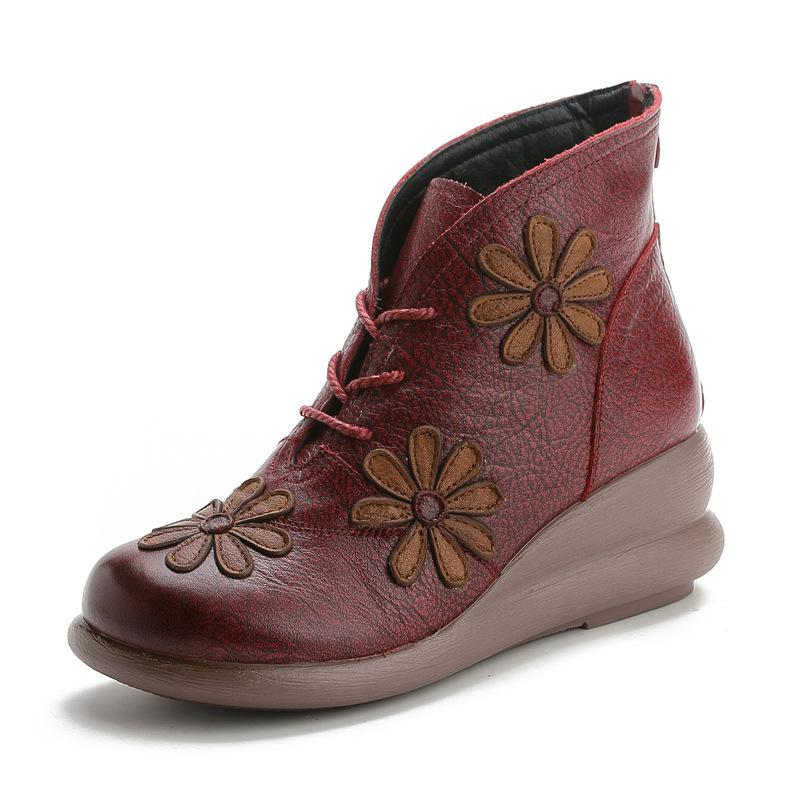 Elegant Women's Retro Ankle Boots with Back Zipper