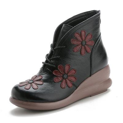 Elegant Women's Retro Ankle Boots with Back Zipper