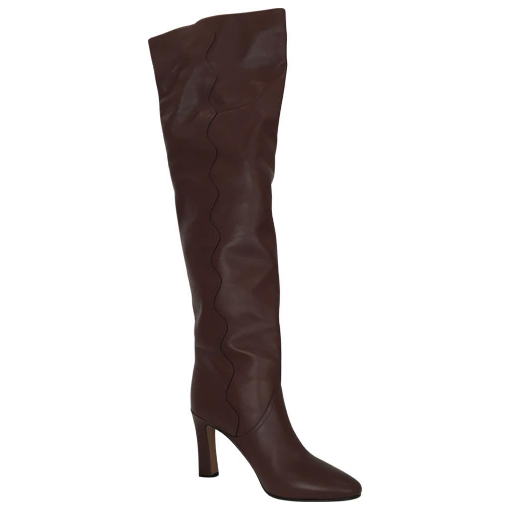 Chloe Women's Lanzada Tacks Knee High Boots in Deep Purple