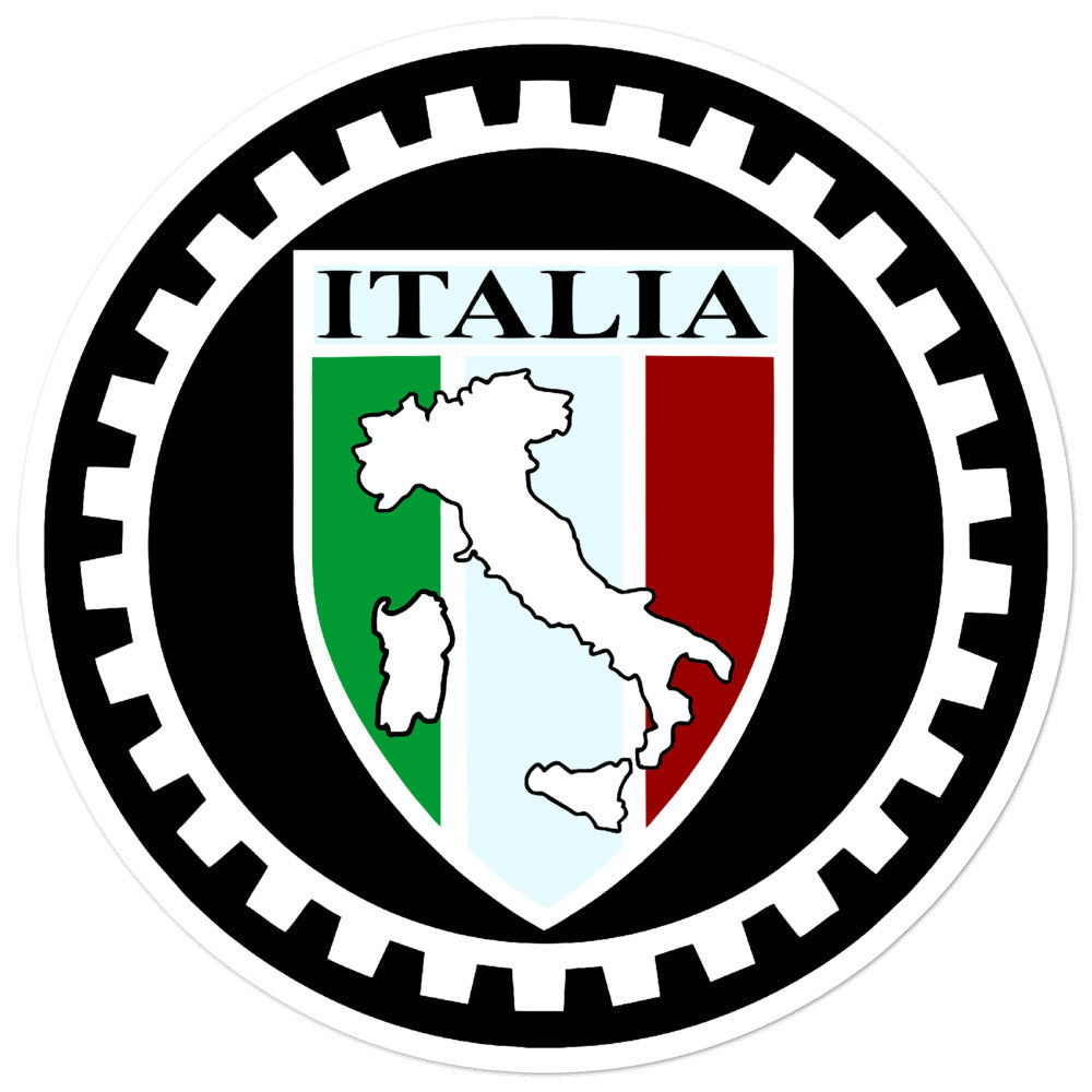 High-Quality Italia Shield and Boot Circle Stickers