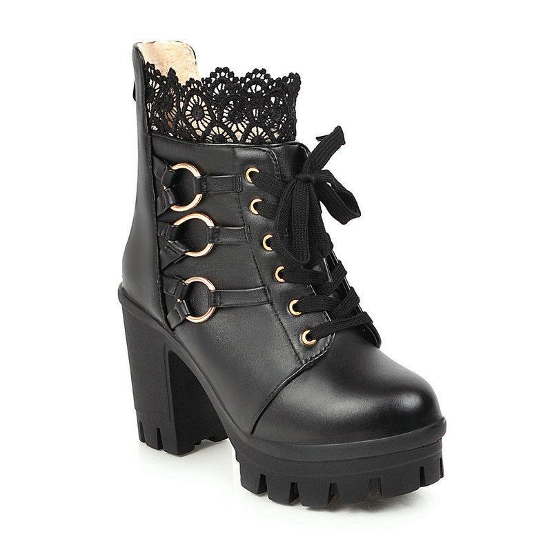 Stylish Women's Ankle Boots with Chunky Heel