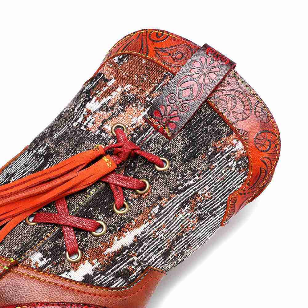 Stylish Women's Embroidered Cowboy Boots with Fringe