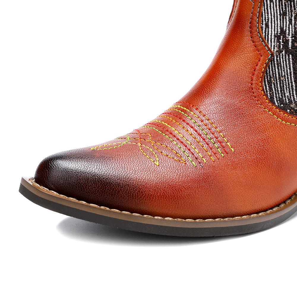 Stylish Women's Embroidered Cowboy Boots with Fringe