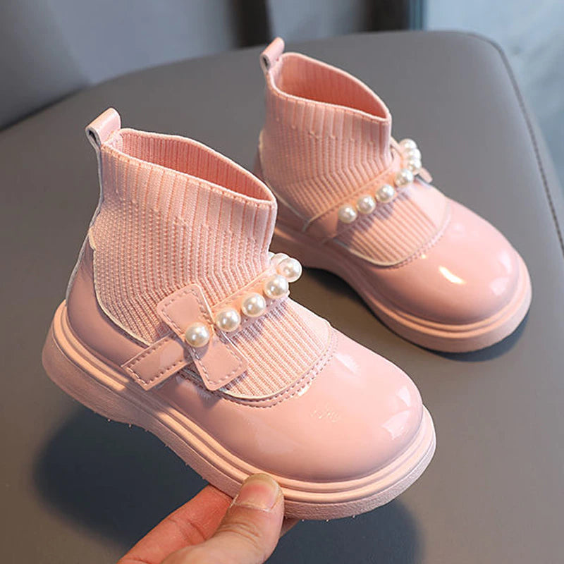 Stylish Kids' Flower-Embellished Princess Boots