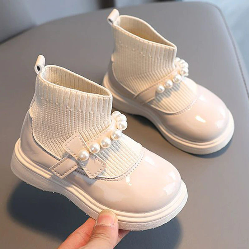 Stylish Kids' Flower-Embellished Princess Boots