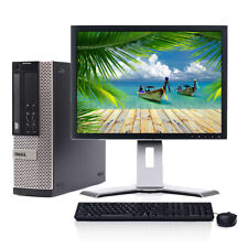 Dell i3 Desktop Computer with 16GB RAM, 2TB HDD, 512GB SSD, Wi-Fi, 24" LCD, Windows 10 Pro