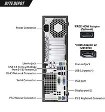 HP Desktop Computer PC i7 6th Gen, 64GB RAM, 17TB SSD HDD, Windows 10/11, WiFi