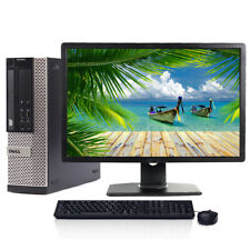 Dell i3 Desktop Computer with 16GB RAM, 2TB HDD, 512GB SSD, Wi-Fi, 24" LCD, Windows 10 Pro