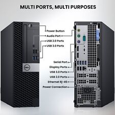 Dell Desktop Computer - Intel i5 6500, 32GB RAM, 512GB SSD + 2TB HDD, WiFi, Win10