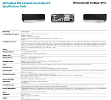 HP ProDesk 400 G4 SFF Desktop PC with Intel i3-6100, 8GB RAM, 500GB HDD