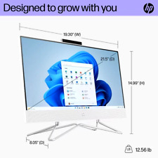 HP 22" All-In-One Desktop Computer with Pentium Silver, 3.2GHz, 8GB RAM, 128GB SSD, Windows 11