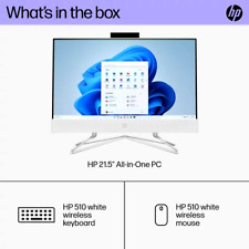 HP 22" All-In-One Desktop Computer with Pentium Silver, 3.2GHz, 8GB RAM, 128GB SSD, Windows 11