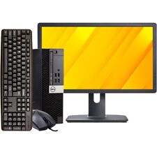 Dell i7 Desktop Computer with 16GB RAM, 512GB SSD, 1TB HDD, Dual 22" LCD Monitors