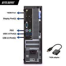 Dell Desktop Computer - High-Performance PC with i5 6th Gen, 64GB RAM, 2TB SSD