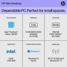 HP Slim Desktop S01-aF2023w with Pentium Silver J5040, 8GB RAM, 256GB SSD
