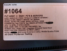 HP Z2 Mini G5 Mini-PC with Intel i7-10700, 32GB RAM, 512GB SSD, Nvidia T1000 Graphics
