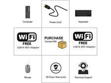 HP Elite Business Class Computer - Windows 10 Pro, 32Bit, Intel i5 Quad Core Desktop PC with Wi-Fi