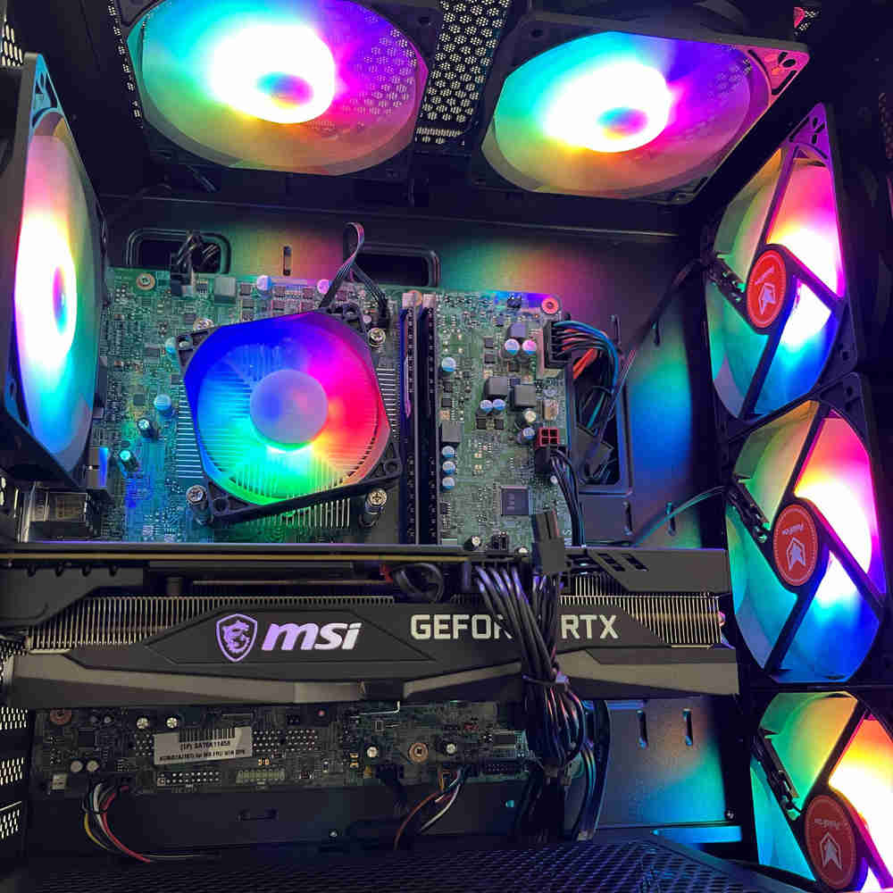 High-Performance RGB Gaming Desktop PC with i7, 32GB RAM, 1TB SSD, RTX 3050