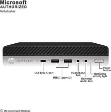 HP EliteDesk 800 G4 Mini Desktop PC with Intel Core i5-8500T, 16GB RAM, 512GB SSD