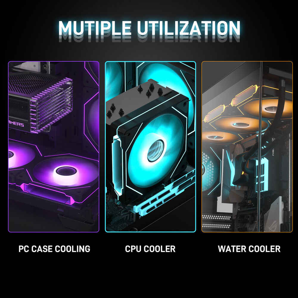 DARKROCK F120 3-in-1 120mm Infinite Mirror Design Cooling Fan