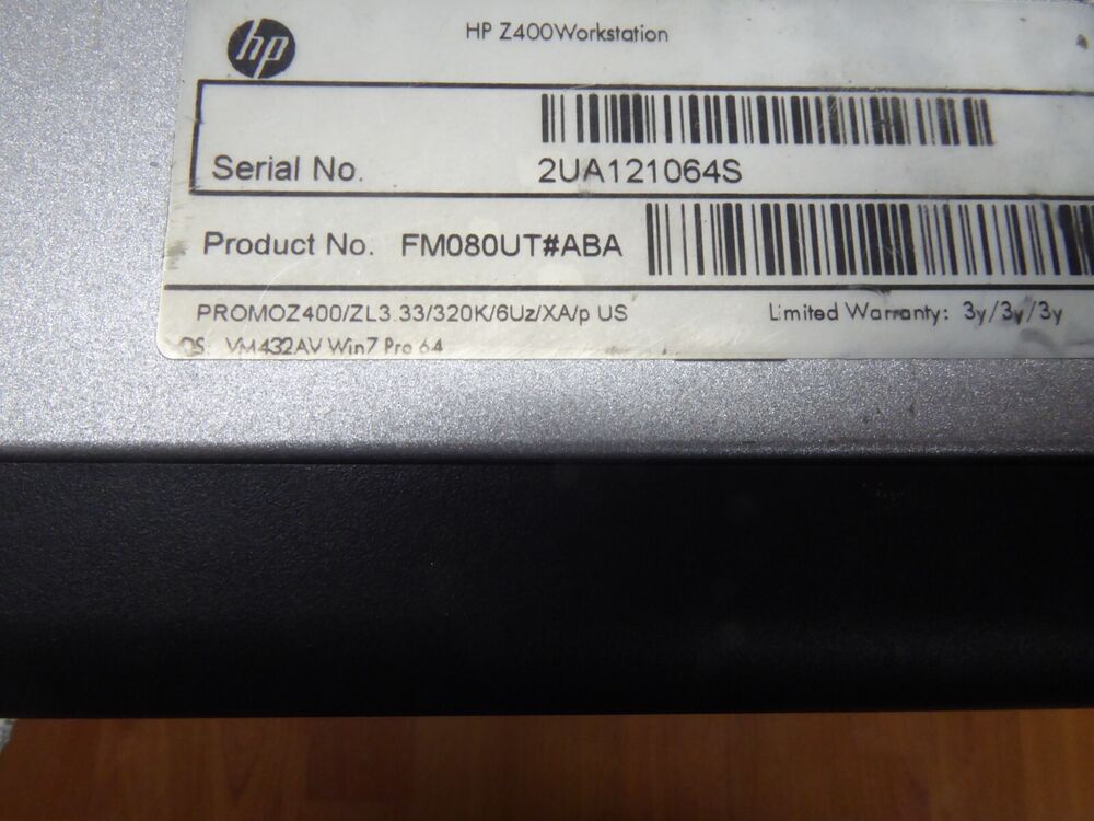 HP Workstation Z400 Intel Xeon W3680 3.33GHz Workstation PC
