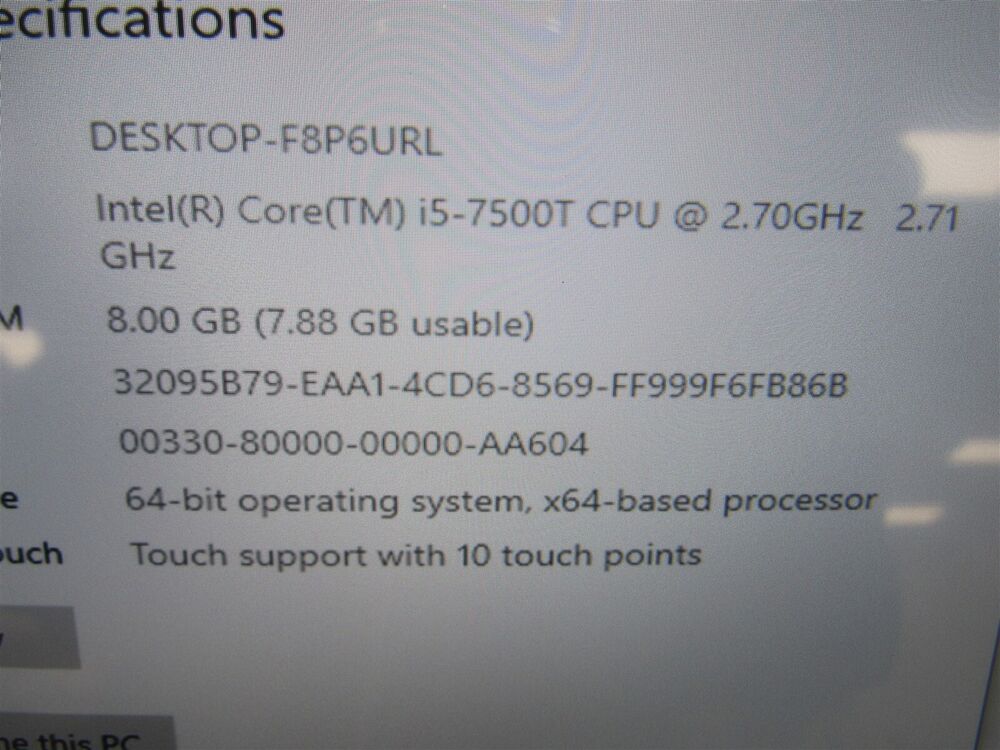 HP Elite Slice G2 USDT PC with Intel i5-7500T, 8GB RAM, 12.3" Touchscreen