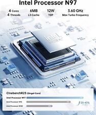 Kamrui 4K UHD MINI Office PC with Intel 12th Gen N95, 8GB DDR4, 512GB SSD, Win11 Pro