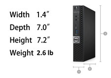 Dell OptiPlex 7060 Micro Desktop with i7-8700T, 64GB RAM, Dual 2TB SSDs