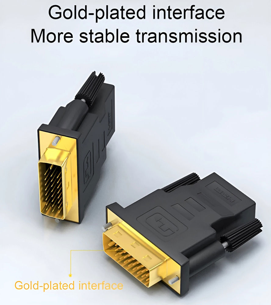 2-Pack DVI-D to HDMI Adapter for Enhanced Display Connectivity