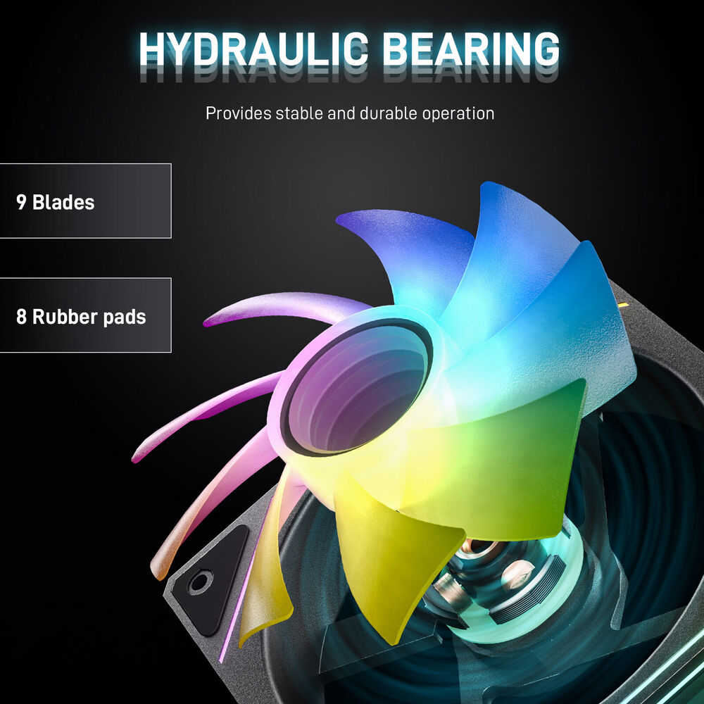 DARKROCK F120 3-in-1 120mm Infinite Mirror Design Cooling Fan