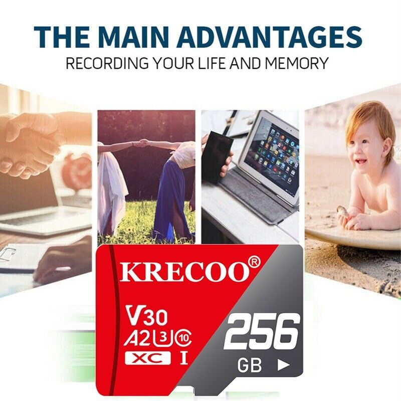 High-Capacity Micro SD Cards with Adapter - 32GB to 1024GB