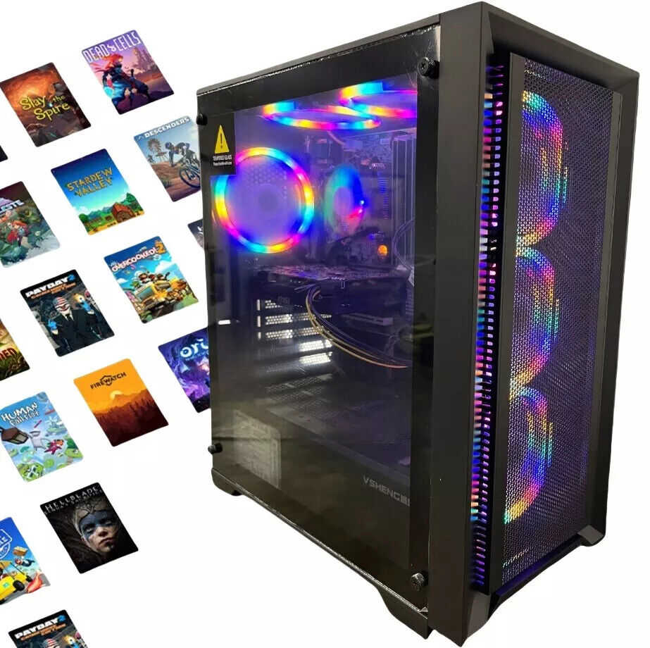 High-Performance Gaming PC with RGB, i7, 64GB RAM, 1TB SSD, 3TB HDD