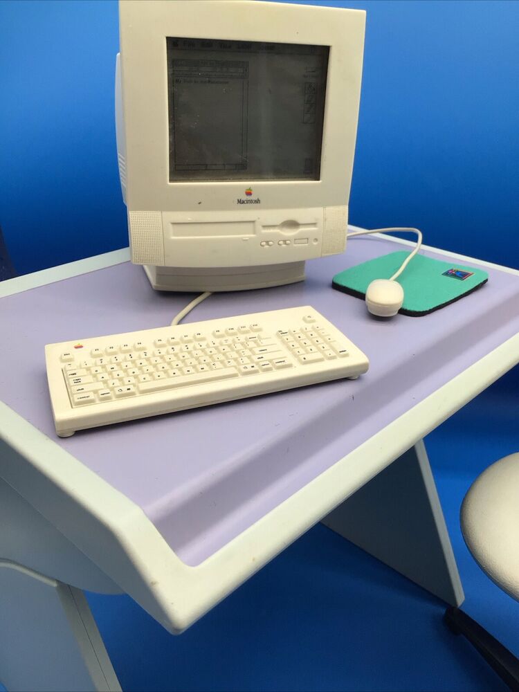 Vintage American Girl Brand Apple MacIntosh Mini Computer with Working Chair