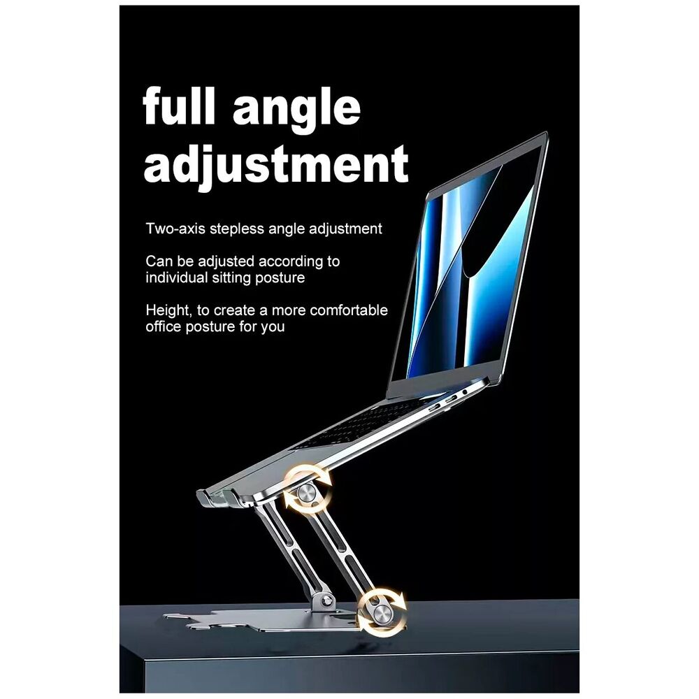 Portable Aluminum Laptop Stand with Adjustable Height