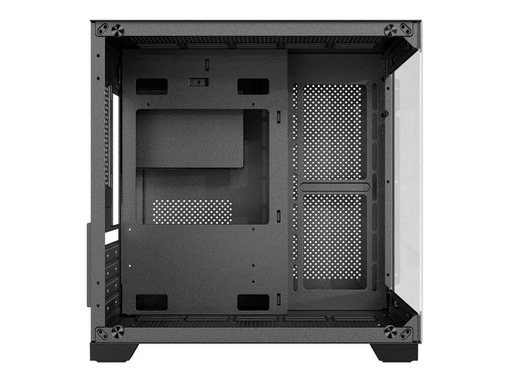 DIYPC DIY-CUBE01-BK Black USB 3.0 Tempered Glass Micro ATX Gaming Computer Case