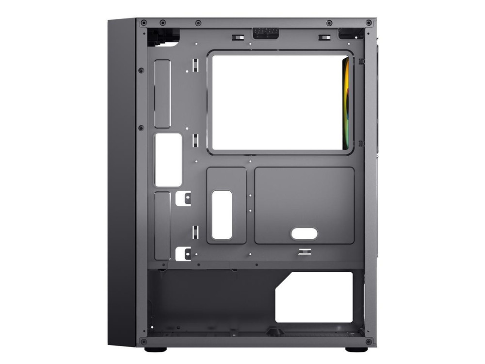 DIYPC Dragon Black Steel / Tempered Glass ATX Mid Tower Computer Case