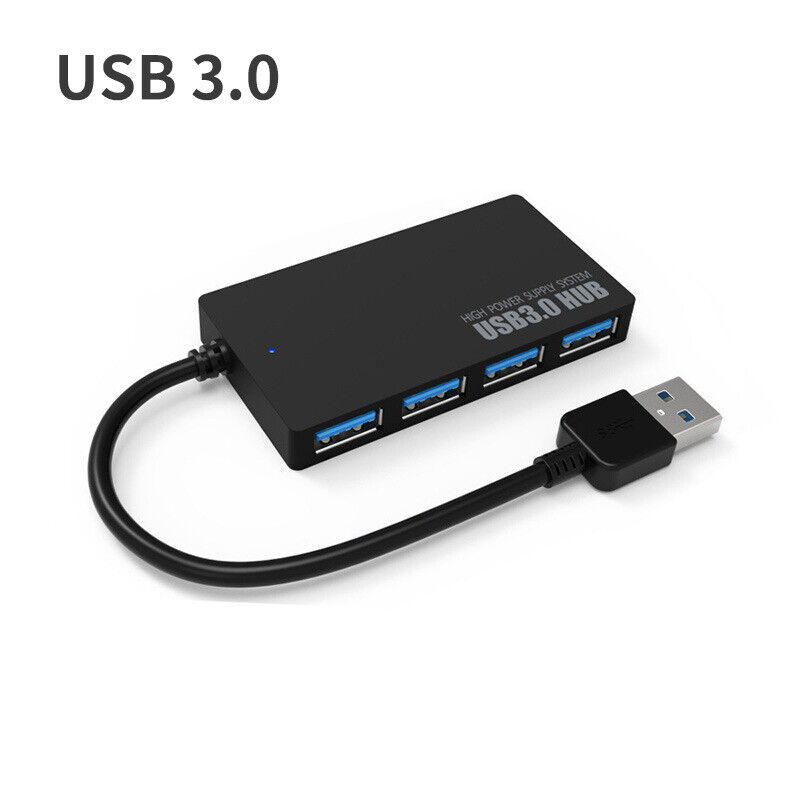 USB 3.0 4-Port Hub Splitter - High-Speed Connectivity for Multiple Devices