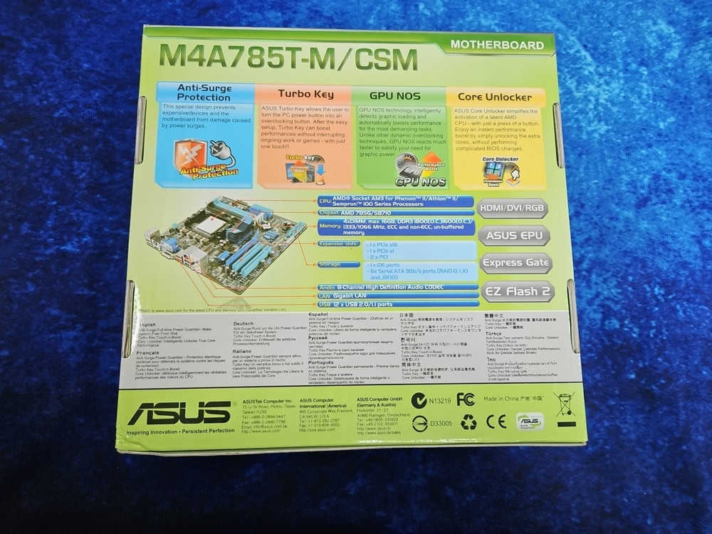 ASUS M4A785T-M/CSM AM3 AMD Motherboard - Reliable Performance