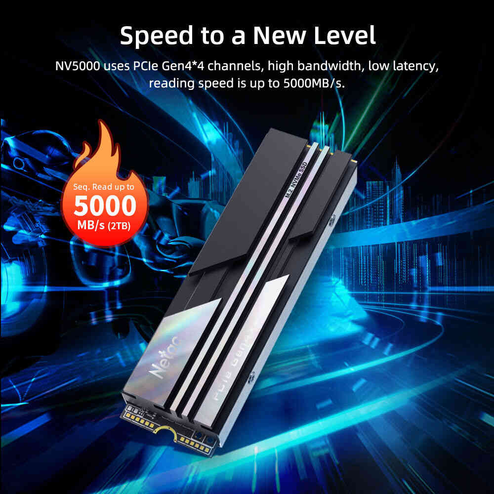Netac 1TB PCIe 4.0 NVMe SSD for PS5 Gaming