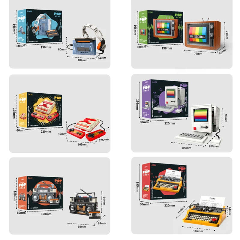 Retro DIY Appliance Blocks Set - Nostalgic Building Toys