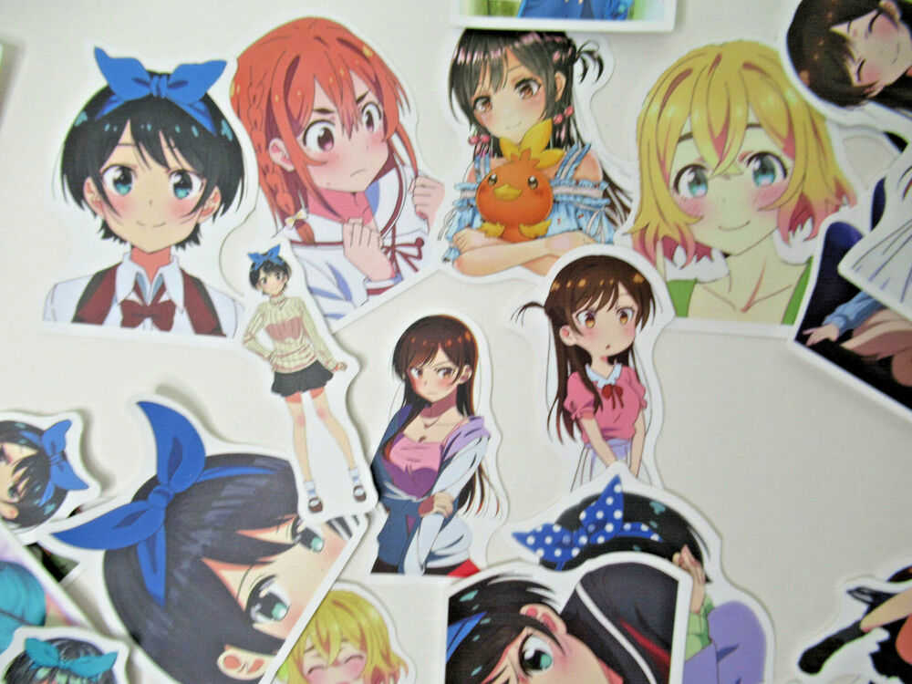 50 Piece Rent A Girlfriend Themed Decal Sticker Pack