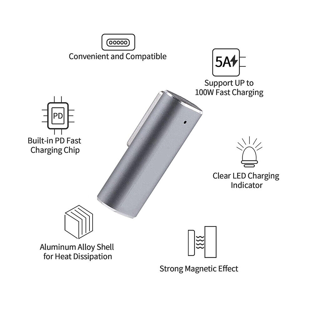 Fast Charge Type C to Magsafe Adapter for MacBook Air/Pro
