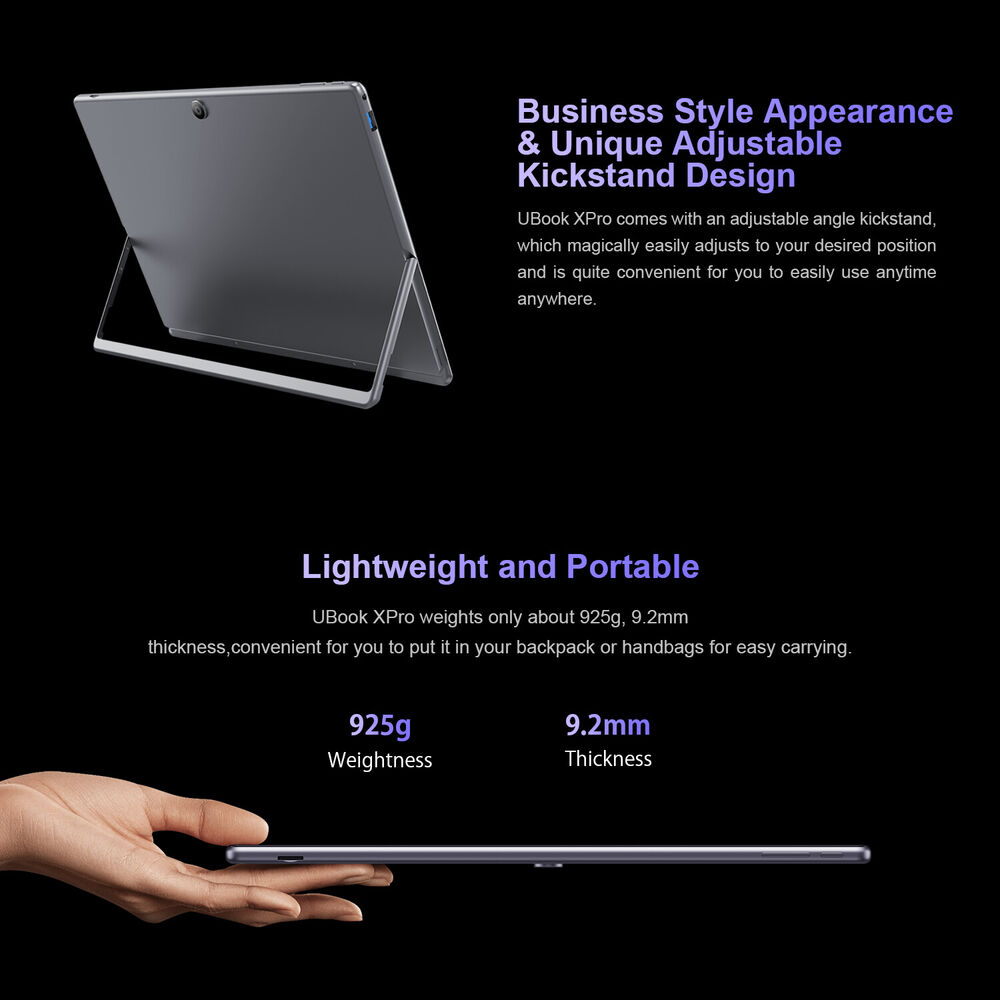 CHUWI UBook Xpro 13" Windows 11 Tablet with Intel Core i7, 8GB RAM, 256GB SSD