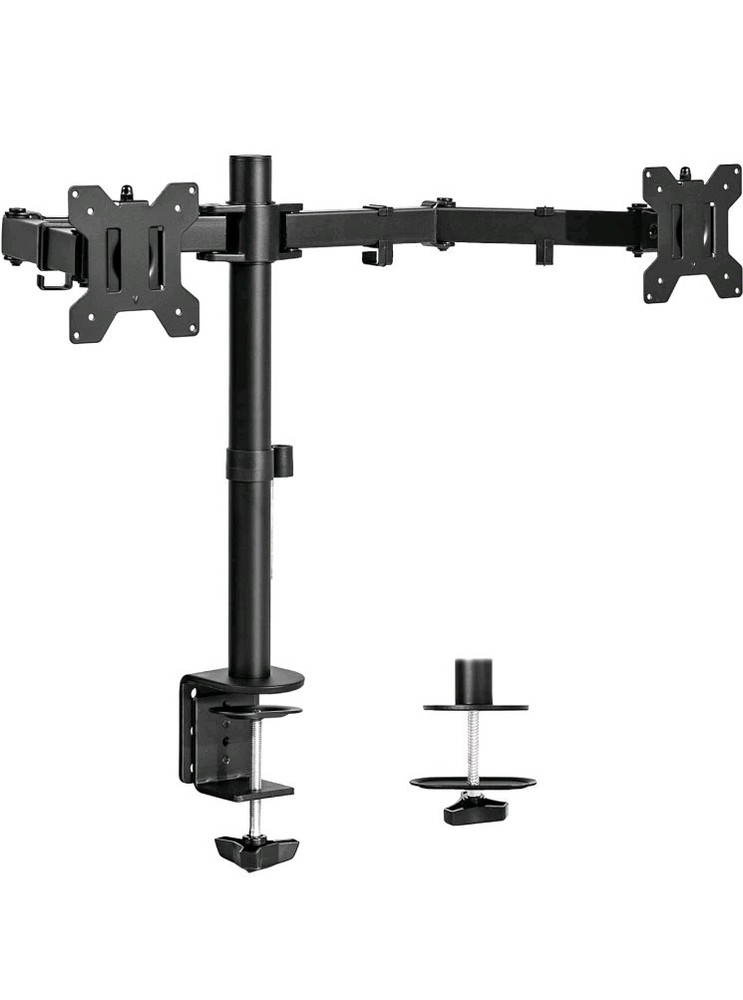 VIVO Dual Monitor Desk Mount - Heavy Duty Adjustable Steel Stand