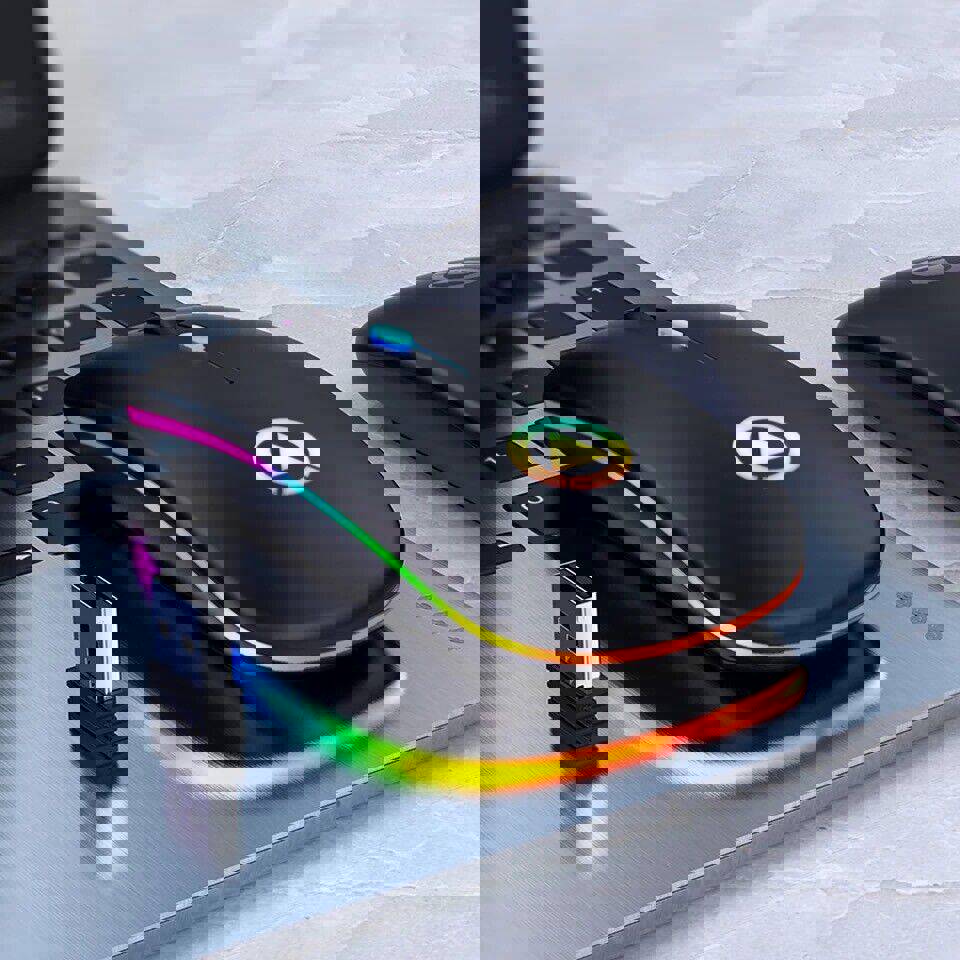 2.4GHz Rechargeable RGB Wireless Optical Mouse for PC and Laptop