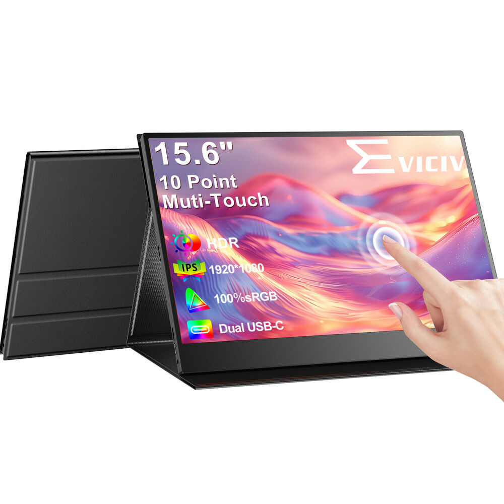 EVICIV 15.6" FHD 1080P Portable IPS Touchscreen Monitor