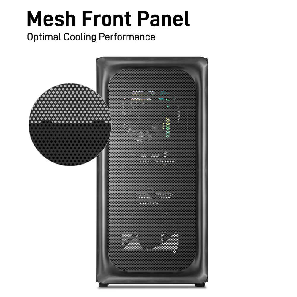 DARKROCK EC2 Black Micro-ATX Mid Tower PC Case - Support for 40 Graphics Cards