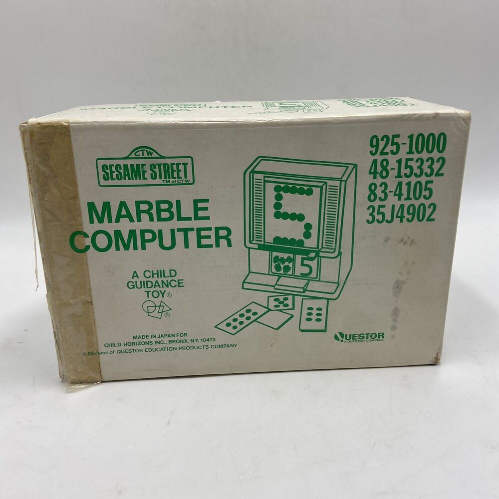 Vintage Sesame Street Marble Computer Game Set