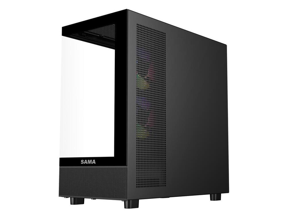 Sama Neview 4361 Black ATX Mid Tower Gaming PC Case with 3 x 120mm ARGB Fans